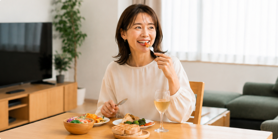 一人で過ごす食卓