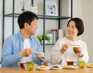 二人で過ごす食卓